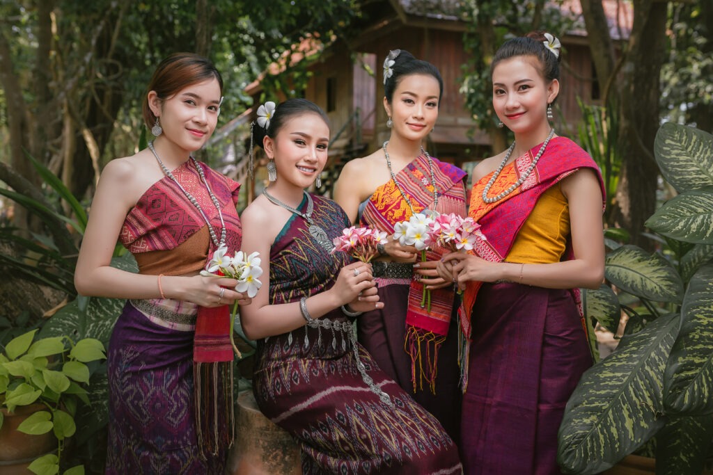 Lao Girl Dressed in Traditional